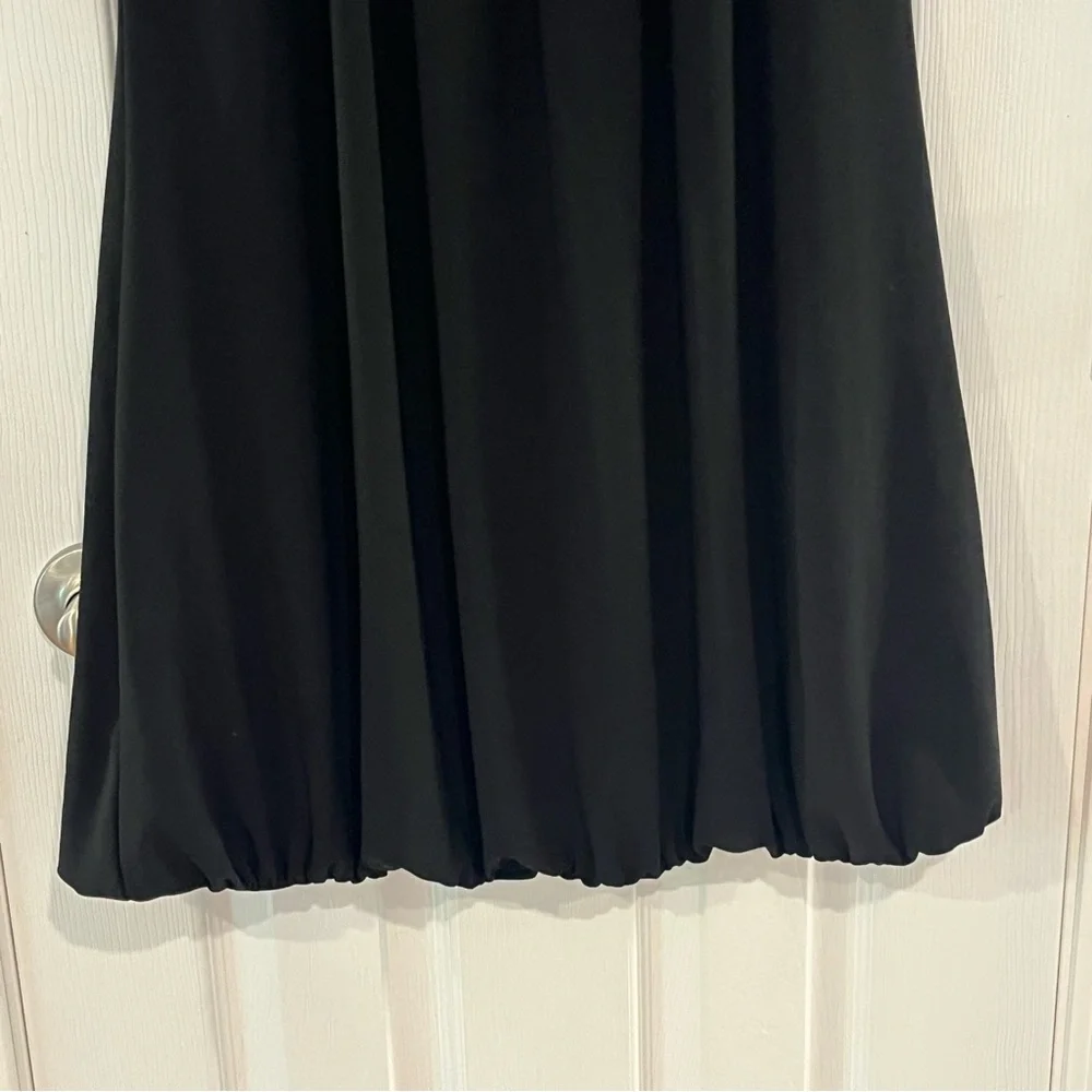 White House Black Market Little Black Dress   Scoop Neck Bubble Hem Size Medium